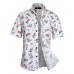 APTRO Men's Short Sleeve Floral Shirt Hawaiian Flower Lapel Shirt 